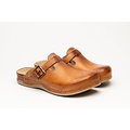Leon Footwear Men's slip-on clog in sizes 41 to 47 - with anti-slip stud - brown