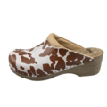 DINA Medical clogs - beige cow print with beige sole - Dina
