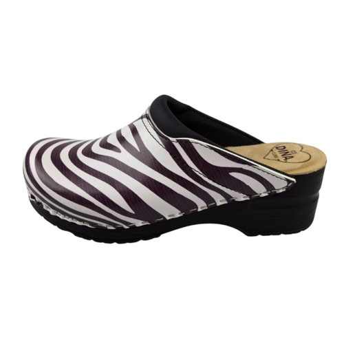 DINA Medical clogs - Zebra print black sole - Dina
