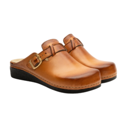 Instapklomp in maat 36 t/m 41- uitneembare zool en antislip nop - kleur goudbruin