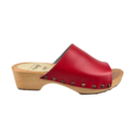 DINA Dina Houten sandalen Rood  met studs