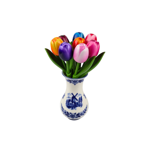 Tulip Vase 15cm Holland/Amsterdam (with or without tulip bundle)
