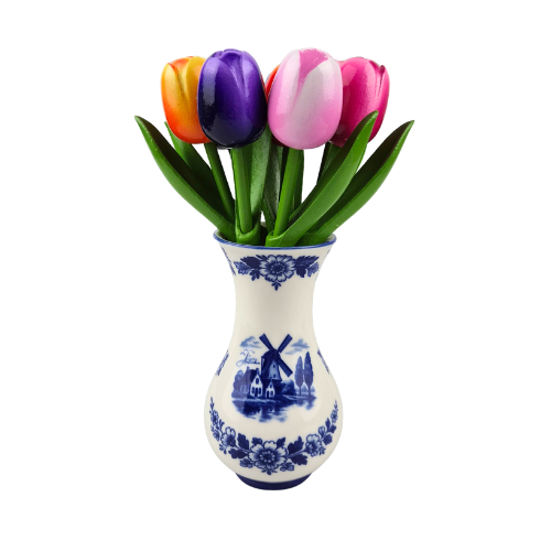 Tulip Vase 15cm Holland/Amsterdam (with or without tulip bundle)