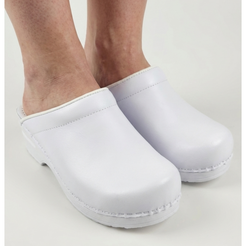 DINA Medical clogs with PU sole - White