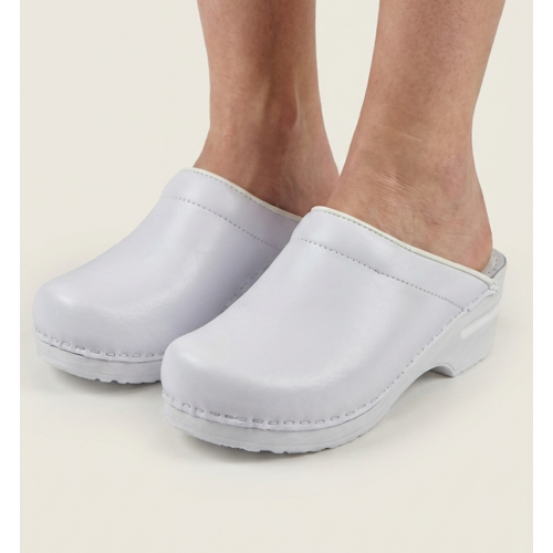 DINA Medical clogs with PU sole - White
