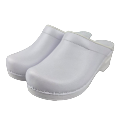 DINA Medical clogs with PU sole - White