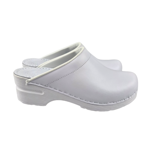 DINA Medical clogs with PU sole - White