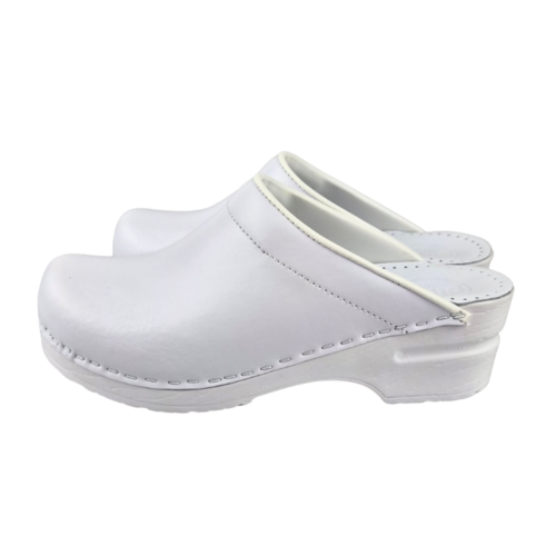 DINA Medical clogs with PU sole - White