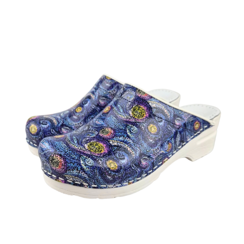 DINA Medical clogs with PU sole - Starry Night  white