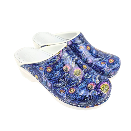 DINA Medical clogs with PU sole - Starry Night  white
