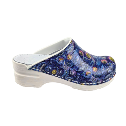 DINA Medical clogs with PU sole - Starry Night  white