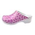 DINA Medical clogs with PU sole - Pink Giraffe