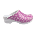 DINA Medische klompen met PU zool - Pink Giraffe
