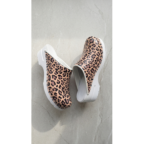 DINA Medical clogs with PU sole - Leopard skin