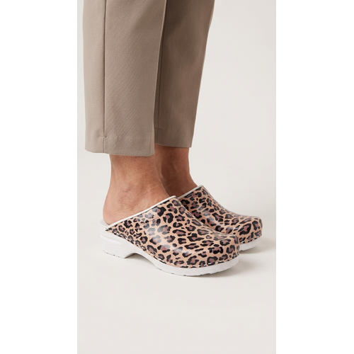 DINA Medical clogs with PU sole - Leopard skin
