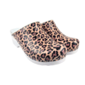 DINA Medische klompen met PU zool - Leopard skin