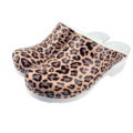 DINA Medische klompen met PU zool - Leopard skin