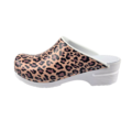 DINA Medische klompen met PU zool - Leopard skin