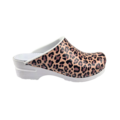DINA Medische klompen met PU zool - Leopard skin