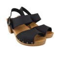 DINA DINA heels  - nubuck leer met hielband - zwart