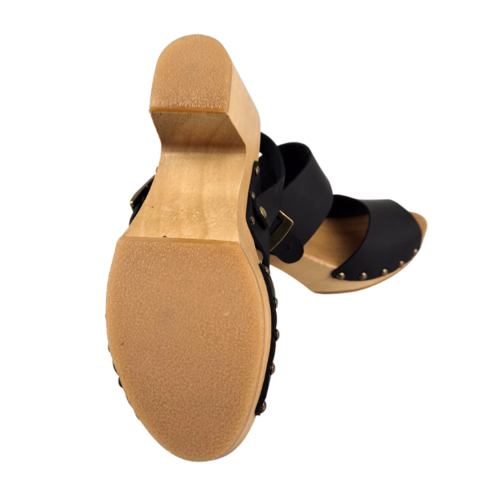 DINA DINA heels  - nubuck leer met hielband - zwart