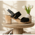 DINA DINA heels  - nubuck leer met hielband - zwart