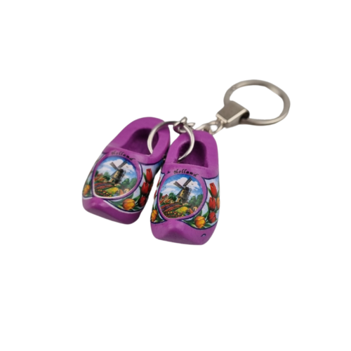 Klompsleutelhanger 2 klompjes (alle kleuren op één pagina)