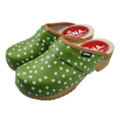 DINA DINA leather clogs Green dots