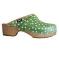 DINA DINA leather clogs Green dots