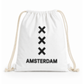 Amstel bags Rugtas katoen Amsterdam XXX wit