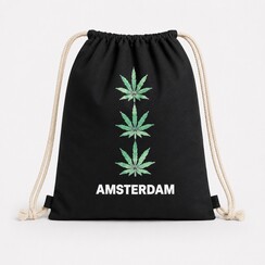 Draw string bag 3x weed black