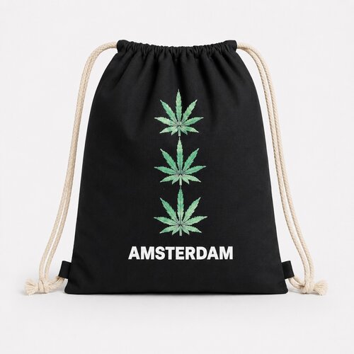 Draw string bag 3x weed black