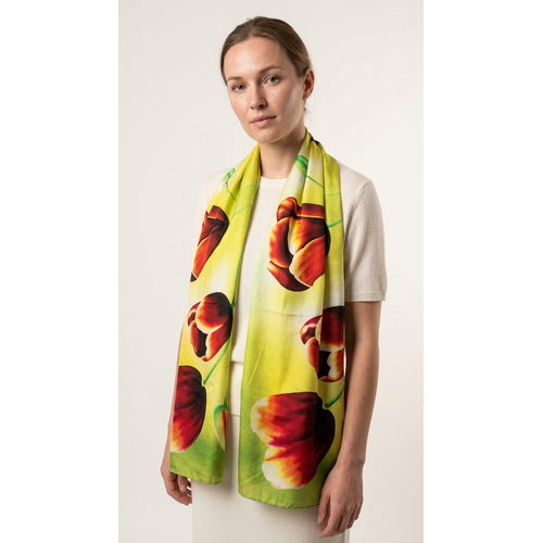 Irene Tulip scarfs Tulpensjaal/Omslagdoek Geel 170*70cm