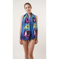 Irene Tulip scarfs Tulpensjaal/Omslagdoek Blauw 170*70cm