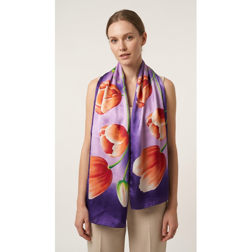 Irene Tulip scarfs Tulpensjaal/Omslagdoek Paars 170*70cm