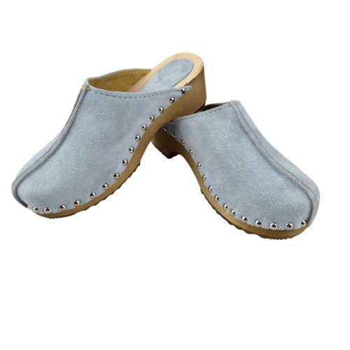 DINA Dina Lykke Clog - suede edition - Mint blue