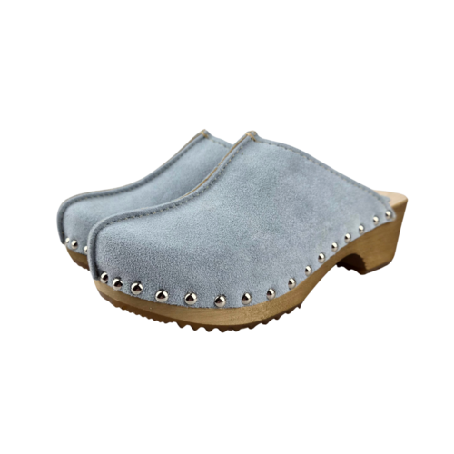 DINA Dina Lykke Clog - suede edition - Mint blue