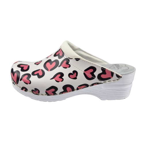 DINA Medical clogs with PU sole - Hearts