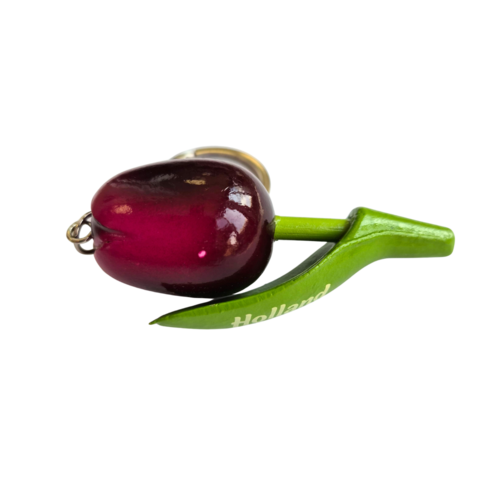 Tulip Keyhanger - 6 colors in stock with text: Holland