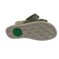 Leon Footwear Sandalen olijfgroen - dubbele band - materiaal: Leer & Polyurethaan