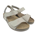 Leon Footwear Off-white sandals - double strap with heel strap - material: Leather & Polyurethane