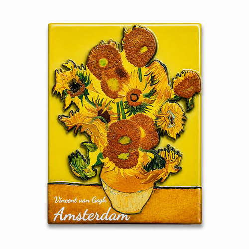 Epoxy Magnet van Gogh painting Sunflowers (order per 12pcs)