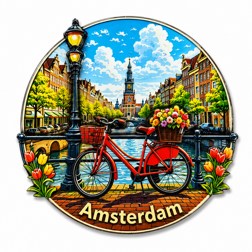 Epoxy Magneet Amsterdam Westerkerk (bestel per 12 stuks)