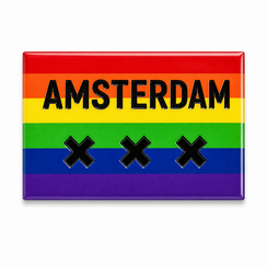 Epoxy Magnet Amsterdam Rainbow  (order per 12pcs)