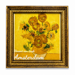 Epoxy Magnet van Gogh painting sunflowers (order per 12pcs)