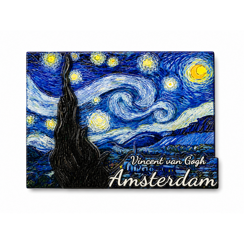 Epoxy Magneet Starry Night (bestel per 12 stuks)