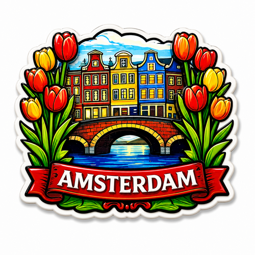 Epoxy Magneet Amsterdam Prinsengracht (bestel per 12 stuks)