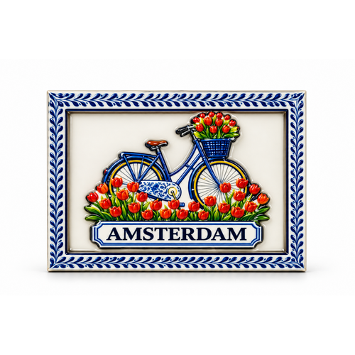 Epoxy Magnet Delftblue frame bike (order per 12pcs)