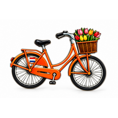 Epoxy Magnet orange bike (order per 12pcs)