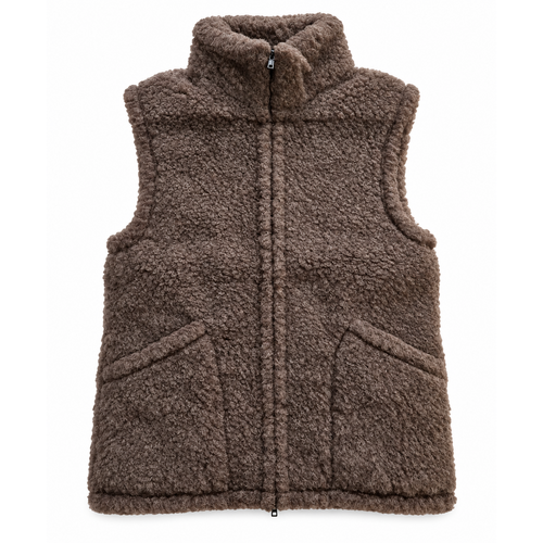 DINA Bodywarmer 100%  scheerwol natuurlijk zwart maat S t/m 4XL